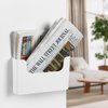 YOHOM No Drilling File Holder Wall Mails Magazines Organizer Adhesive Door Mount, Single Pocket, Off-white