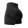 YEOREO Women High Waist Workout Yoga Gym Smile Contour Seamless Cycling Shorts Black M