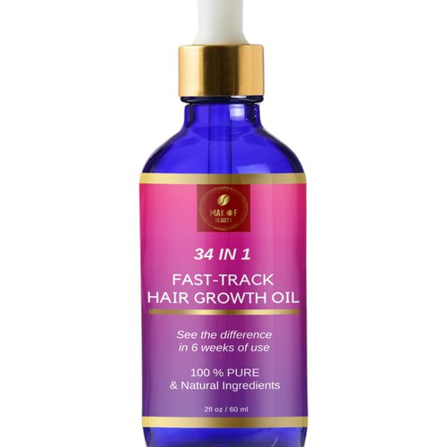 Hair Growth Mixture, Fast Track Hair Oil (34 in 1) for rapid growth, Moisturizer, restore scalp, blend of exotic oils and rare botanical extracts. For all hair types. 2 fl oz
