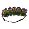 Sanrich Rose Flower Crown Fake Flower Crowns Headbands For Women Girl Rose Floral Head Piece Maternity Photoshoot Realistic Hair Crown Pet Headband Flower Wreath (purple)