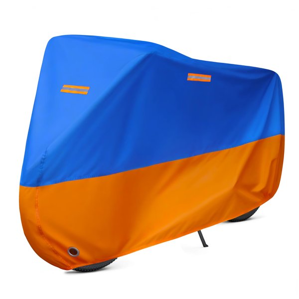 Jurmon Bike Cover Outdoor Waterproof Bicycle Covers Rain Sun UV Dust Wind Proof with Lock Hole for Ebike Electric Bike Mountain Road Bike (blue, XXL Size for 2 bike)