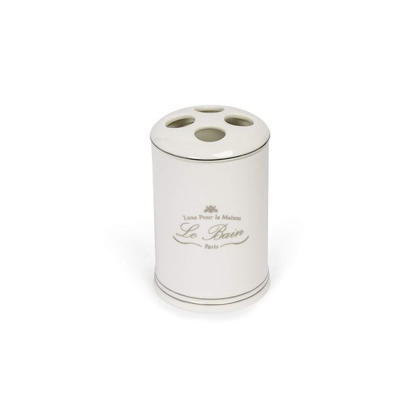 Kassatex ALB-TBH-W Le Bain Toothbrush Holder, White