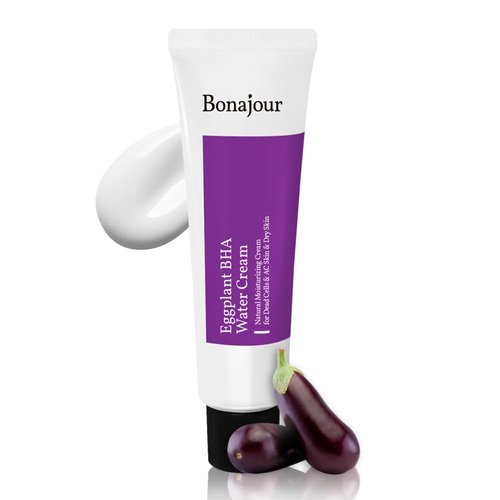 [BONAJOUR] Vegan beauty Eggplant Daily BHA Moisturising Cream - Salicylic Acid Gentle Exfoliating Anti-Acne treatment Natural Moisturizer 1.7 fl. oz
