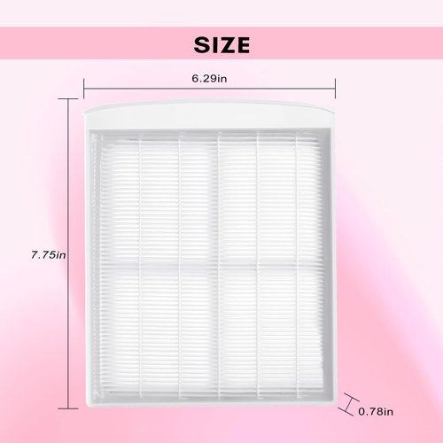 Makartt Nail Dust Collector Filter, 2Pcs No-Spilling Filter for 60W Nail Dust Vacuum Machine MK200 Rechargeable Nail Dust Collector SYLVIE, Nail Art Salon Nail Dust Extractor Accessories