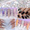 2880Pcs SS4 1.5mm Crystals AB Nail Rhinestones Round Flatback Nail Art Glass Gems Beads Stones for Nails Decoration Jewels Accessories Crafts Eye Makeup Clothes Shoes (2880Pcs SS4)
