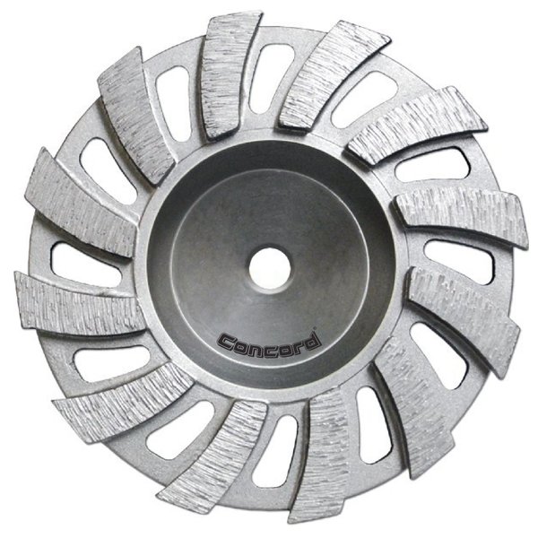 Concord Blades 5-Inch Diamond Cup Wheel, I-Turbo Segments, with 5/8"-11 Thread for Aggressive Grinding of Concrete, Fieldstone and other Masonry Surfaces (GCX050FHP)