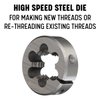 Drill America 3/4"-16 1-1/2"OD High Speed Steel Round Adjustable Die, DWT Series