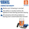 SONIC Turbo Wash, Complete Skate Bearing Cleaning Kit Includes 8 oz Citrus Cleaner, Inline Skates, Roller Skates, Skateboards, Patented, Made in USA