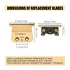 FX707Z DLC Replacement Blades for BaByliss PRO Barberology Trimmer Blade,Gold FX Replacement Trimmer Blades for BaByliss FX787 & FX726 Trimmer