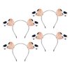 4 Pieces Dalmatian Ears Headband Puppy Ears Headband Black White Dog Ears Headband Animal Ear Headbands Dog Ears Costume Hair Accessories For Birthday Party Cartoon Style Halloween Party Favors