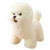 Tiny Heart Simulation Bichon Frise Plush Toys, Realistic Bichon Frise Stuffed Animal Plush Toys Soft and Cute Dog Plush Toys 10inch, Birthday Gifts for Kids, Home Decor