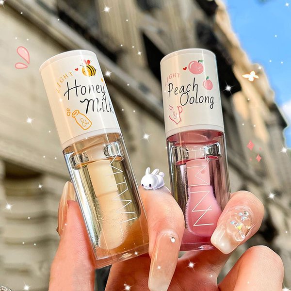 Tiejdhr 2Pcs Crystal Jelly Moisturizing Lip Oil Hydrating Lip Gloss Set, Non-sticky Fresh Texture Nourishing Plumping Lip Oil Long Lasting Lip Care Tools
