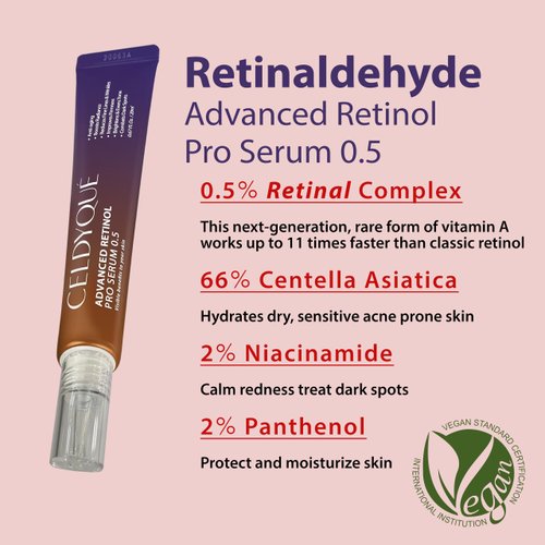 100% Pure Volufiline Concentrate & Advanced Retinol Pro Serum 0.5 - Firming Anti-Wrinkle and Radiance-Boosting w/Centella Asiatica Niacinamide Hyaluronic Acid for Mature Skin Korean Skincare