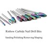 ERUIKA Nail Drill Bits Set, 10Pcs Tungsten Carbide Drill Bits for Nails Remove Acrylic Poly Nail Gel Polish, 3/32" Nail Files for Nail Cutter Cuticle Manicure