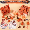 Winrayk 122Pcs Basketball Party Favors Birthday Supplies Gift Bag Straws Stress Ball Tattoo Sticker Silicone Band Basketball Gifts Toys Goodie Bag Stuffers Sports Basketball Party Supplies Decorations