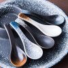 HUTNUOY Japanese Ramen Soup Spoons, Ceramic Asian Soup Spoon for Ramen Noodles Udon Pho Rice 5 Pcs