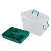 Nicesh Clear Plastic Storage Box Organizer/Medicine Box, Family Emergency Kit Storage Box