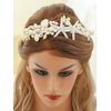 Kesvb Starfish Headband Silver Bride Pearl Hair Band Sea Shell Headpiece Beach Wedding Hair Accessories for Women and Girls