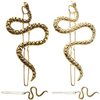 Luxshiny 4PCS Snake Shaped Hair Clips, Snake Hair Barrettes Metal Hair Halloween Hairpins Hair Ornament for Women Girls