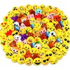 Dreampark Emoticon Party Favors, Emoticon Keychain 100 Pack Mini Plush Carnival Prizes for Kids Birthday Party Supplies Treasure Box School Prize Valentine Day Gifts for Kids Classroom Bulk Toy