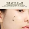 [CHALLANS de PARIS] CUSHION aevum Cream Foundation, Flawless Coverage of Skin Imperfections and Uneven Skin Tone, Long-Lasting Wear, Suitable for All Skin Types and Tones (21 Bright Ivory)