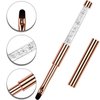 YCYAN 1Pcs Oval UV Gel Nail Brush Rhinestone Handle Professional Nail Art Tools Size 8 Rose Gold