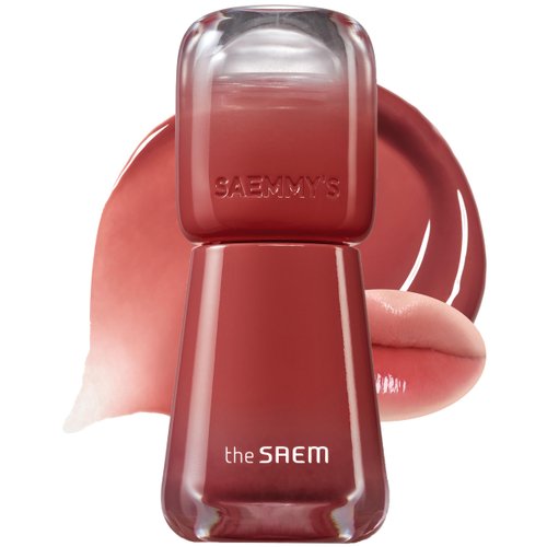 THESAEM Saemmy's Ade Shot Tint - Korean Lip Titnt, Water Gel Lip Stain with Plump Glowy Moisturizing Finish, Buildable Radiant Gloss, Long-Lasting Comfort, 0.1 fl.oz. (06 Apple Cinnamon)