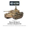 Warlord Bolt Action Panzer III Tank 1:56 WWII Military Wargaming Plastic Model Kit, Small