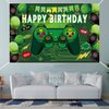 Happy Birthday Backdrop Banner Video Game Birthday Party Decorations Supplies for Game Fans Kids Boys Gaming Party Props Party Accessory Party Decoration Supplies