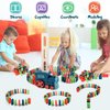 CLAPET Domino Train Sets Toys for Kids Ages 3-8, STEM Building Montessori Toys for 4 5 6 7 Year Old Boys Girls, 120PCS Automatic Dominoes Games Christmas Birthday Gifts for Toddler