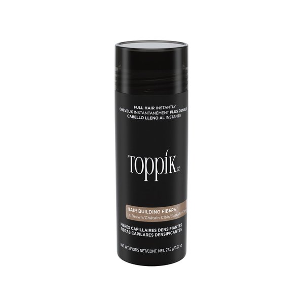 Toppik Hair Building Fibers, Light Brown, 27.5g | Fill In Fine or Thinning Hair | Instantly Thicker, Fuller Looking Hair | 9 Shades for Men & Women
