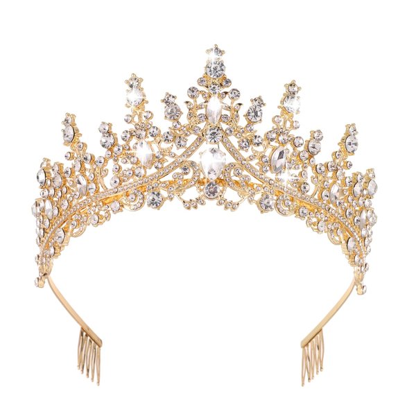 Tiaras for Women Crystal Queen Crowns Rhinestone Princess for Girl Bride Wedding Hair Accessories for Bridal Birthday Party Christmas