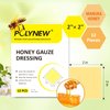 Polynew Manuka Honey Gauze Dressing, 2"x2"-12 Individual Package, Manuka Honey Wound Care Gauze for Ulcers, Bedsore, Burns, Abrasions and Cuts for Wound Healing Dressing