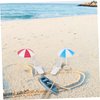 KOMBIUDA 1 Set Beach Sand Table Decoration Miniature Beach Ornaments Dollhouse Beach Chair Mini Beach Ornaments Miniature Sailing Boat Model Mini Sailing Boat Resin Crafts Succulents Child