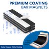 TRYMAG Strong Neodymium Black Magnets Bar, 12 Pack Powerful Rare Earth Magnets with Double-Sided Adhesive, Waterproof Black Magnetic Magnet Strips Heavy Duty for Kitchen, DIY, Office - 60 x 10 x 3 mm