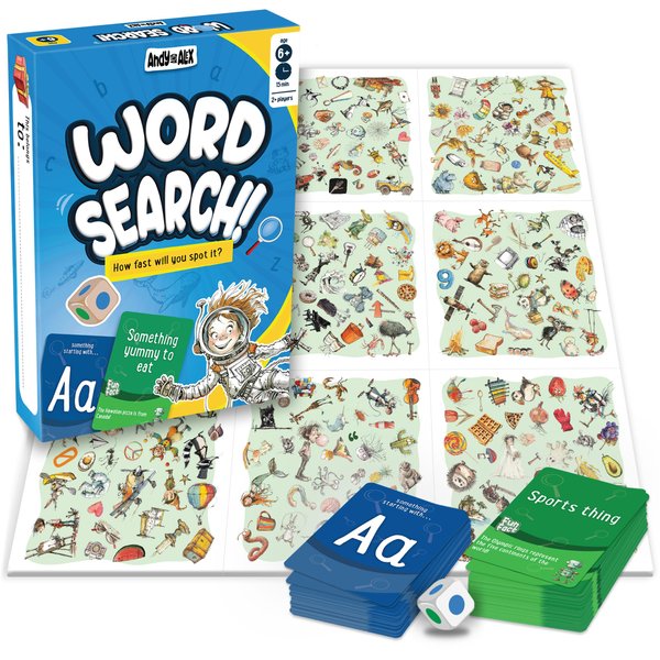 Fun Spot It Card Game, Stocking Stuffers for Boys, Girls Who Love Educational Toys and Board Games, for Ages 6,7,8,9