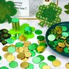 Boao 120 Pieces St. Patrick's Day Coins Shamrock Luck Coins Green and Gold Coins Irish Four Leaf Clover Coins for St. Patrick's Day Party Favor Supplies