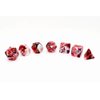 CREEBUY DND Dice Set Red Mix White Dice for Dungeon and Dragons D&D MTG 7-Die RPG Polyhedral Dice