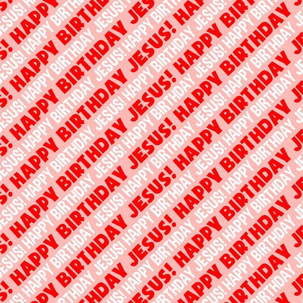 GRAPHICS & MORE Jesus Happy Birthday Premium Gift Wrap Wrapping Paper Roll - Red