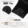 Full Shine Seamless Clip In Hair Extensions Human Hair Black Extensions Jet Black Clip In Hair Extensions Invisible Clip In Hair Extensions 12 Inch Real Human Hair For Short Hair 8 Pcs 80Grams