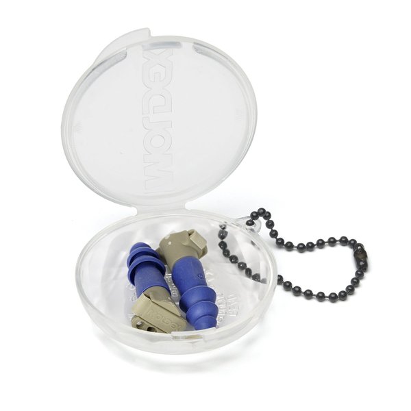 Ear Plugs, w/o Cord, 20dB/10dB, Blue, PR
