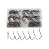 Facikono Circle Hooks Saltwater Catfish Bass Fishing Hooks, 180pcs Octopus Offset Fishing Hooks with 5pcs Power Clips