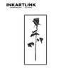 INKARTLINK Temporary Tattoos, Semi Permanent Tattoo Adult Art Design Waterproof Temp Tattoo Party Favors Tattoo Stickers Realistic Look, No Adhesive, Lasts 1-2 Weeks Black (Dark rose 2)