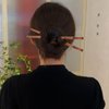 12Pcs Wooden Hair Sticks Hair Chopsticks for Women, Bamboo Shape Hair Pins for Long Hair, Hair Stick Pin for Buns, Decorative Hair Holder for Women Hair Accessories