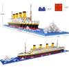 Snlywan 1706 PCS Titanic Toys Building Set with LED Strip, Model Blocks Kit, Micro Mini Light Up Toy,Titanic Gifts for Adults and Kids