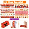 48 PCS Carnival Party Favors 24PCS Tattoos Stickers 24PCS Slap Bracelets Wristbands Perfect for Circus Themed Birthday Baby Showers or Classroom Rewards Ideal Decor and Gifts for Girls and Boys
