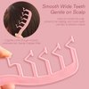 Jaasuee V-Shaped Comb Set Seam Distribution Comb for Hair Volumizing Wide Tooth Detangling Comb Hair Styling Tool for Enhanced Hairline Creation (8 Pieces)
