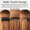 4 Pcs Hair Comb Wide Tooth Comb Styling Comb Double Side Tail Combs Afro Pick Barber Comb Hairstylist Accessories, Black, 4 Styles