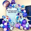 152Pcs Space Balloon Arch Kit 33" Rocket Astronaut Galaxy Foil Balloons 12" Metallic Navy Blue Purple Silver Balloons Space Party Decorations Garland Kit for Boys Outer Space Birthday Party