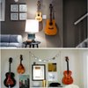 Guitar Wall Mount Hanger Acoustic Electric Bass Guitar Wall Hook Black Metal Holder
